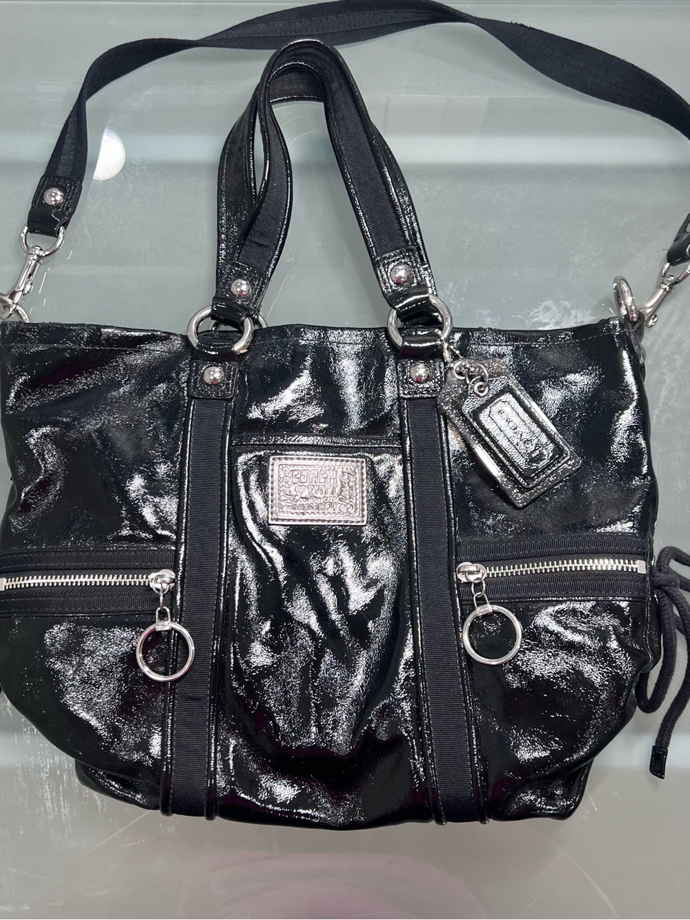 Coach Poppy Spotlight Patent Leather